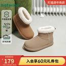 加绒保暖棉鞋 新款 棕色休闲短靴子 2025年冬季 热风百搭雪地靴女鞋