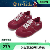 休闲鞋 H11W26199 女2026年春季 新款 迪士尼系列 热风红色德训鞋