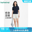 热风POLO领短袖 轻薄针织上衣2025年夏季 新款 女士翻领格蕾系针织衫