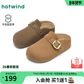 户外半拖休闲鞋 热风复古勃肯鞋 子 新款 平底包头拖鞋 女鞋 2026年春季