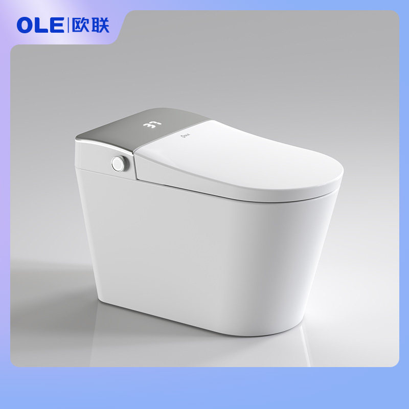 欧联轻智能马桶泡沫盾无水压一体除菌功能即热坐便器自动脚感翻盖
