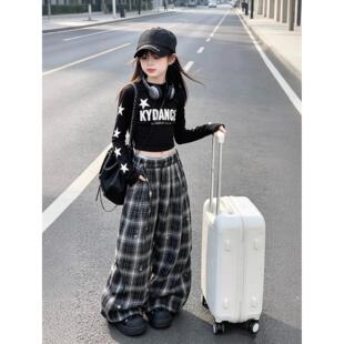 女童爵士街舞服装潮酷时髦星星印花套装2026儿童演出阔腿裤两件套
