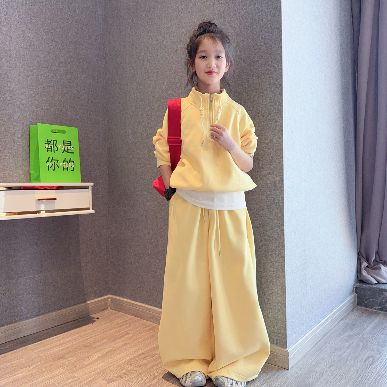 女童2026春季新款休闲卫衣卫裤一整套穿搭大童运动两件套女孩衣服,童装/婴儿装/亲子装,套装,淘宝优惠券,粉丝福利购,淘宝优惠卷