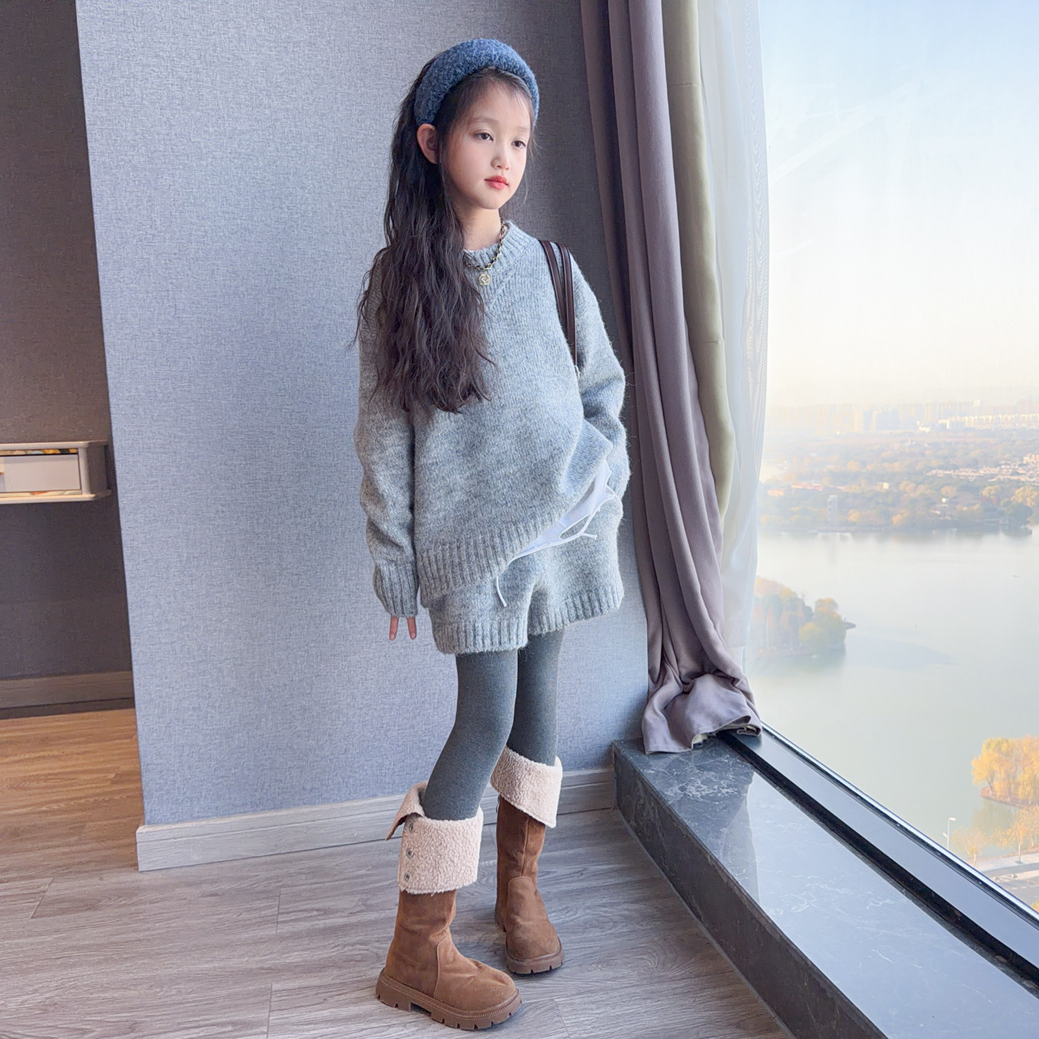 女童韩系针织套装秋冬2026新款时尚女孩酷飒慵懒风毛衣短裤两件套,童装/婴儿装/亲子装,套装,淘宝优惠券,粉丝福利购,淘宝优惠卷