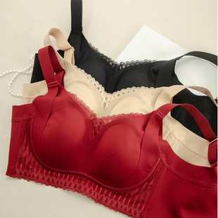 黄金身段大胸显小薄款软圈文胸光面无痕聚拢收副乳防下垂内衣女