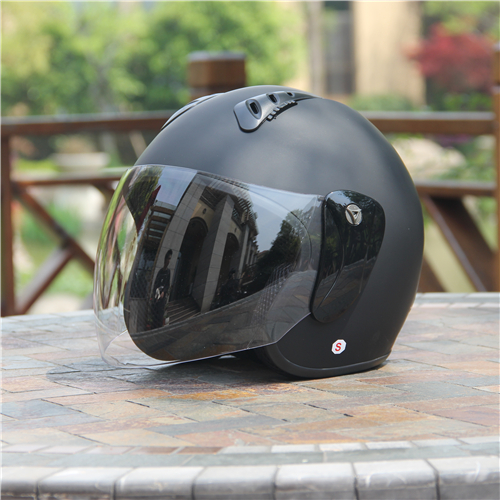 amz复古摩托车头盔踏板车秋冬季男哈雷揭面盔四季防风保暖安全帽