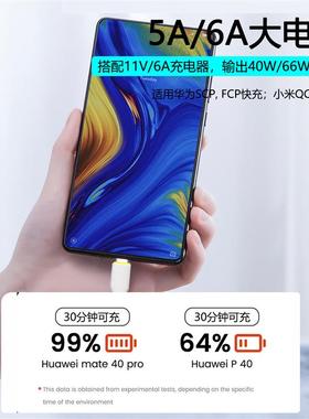 6AUSBType-C数据线66W超快充线适用华为安卓手机闪充电线厂家
