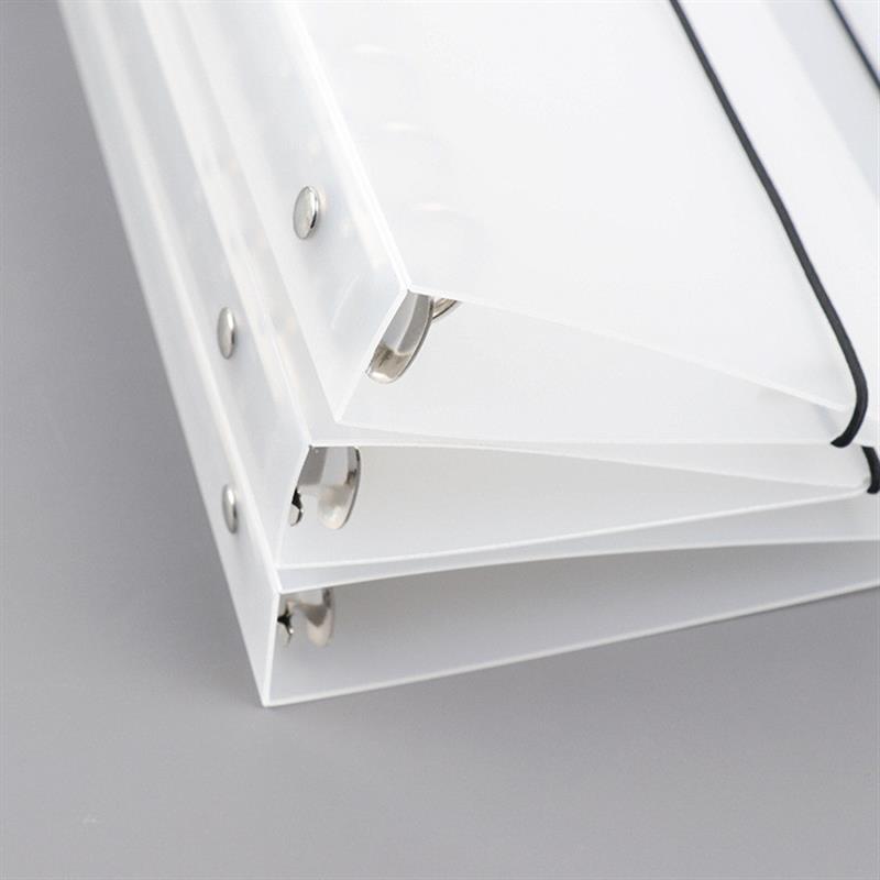 A4B5A5A6A7手帐本创意磨砂半透明PP绑带活页手账本夹笔记本外壳