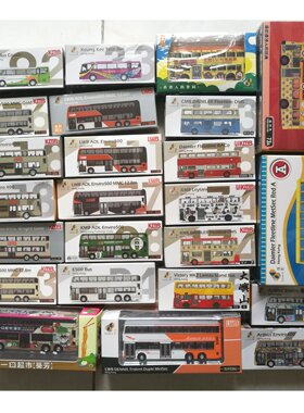 TINY微影公交车模型香港双层巴士合金比例1:110前后滑行未拆封盒a