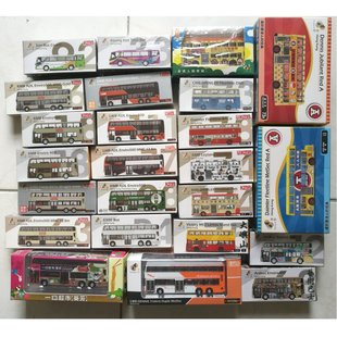 TINY微影公交车模型香港双层巴士合金比例1 110前后滑行未拆封盒a