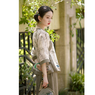 029款 复古民国风汉服纸样2022图纸衣服纸样女装打版样板纸大全