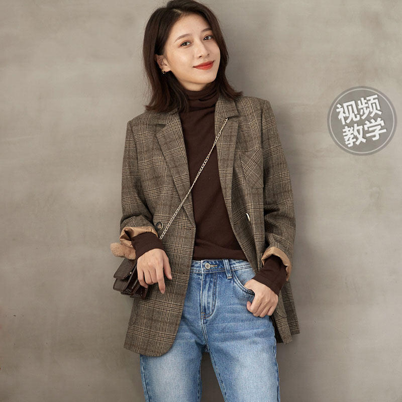 058新款纸样春季呢子西装外套服装纸样上衣纸样鑫悦服装纸样铺