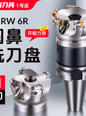 R6圆鼻刀盘面铣刀盘BT40数控刀盘抗震端面铣刀盘铣刀片1204飞刀盘