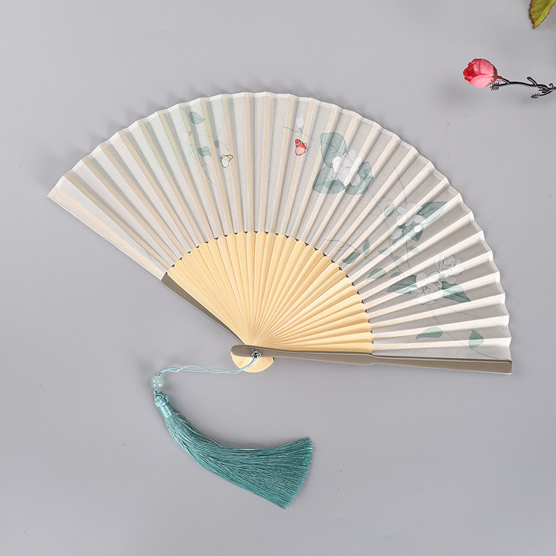 扇子女古风折扇夏季便携仙气中国风汉服旗袍马面裙清新折叠舞蹈扇