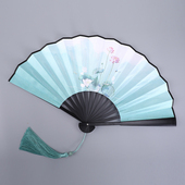 8寸古风扇子折扇中国风双面绢布男女汉服折叠舞蹈随身便携礼品扇