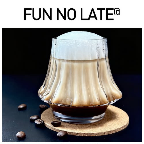 富士山火山咖啡杯耐冷耐热玻璃杯