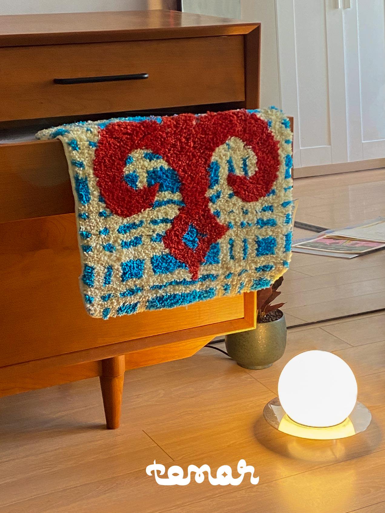 Ethnic Style Tufted Carpet with Nomadic Color-Blocking - Taobao product photo 3