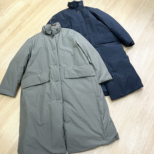 日系风 95白鹅绒填充！ 超保暖行走的棉被 翻领长款被子羽绒服女