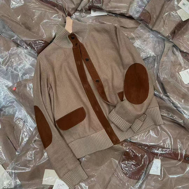 意大利系列 满星指数推荐！巨好看的外套 棉麻拼皮秋季老钱夹克女