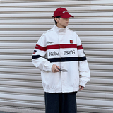 2024春季高品质撞色刺绣贴标立领夹克白JK042-P115控158，男装夹克，电商B237