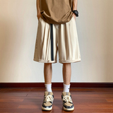 夏季男士短裤五分裤裤子冰丝垂感休闲裤米白K011-TP25圆，男装休闲裤，电商B237