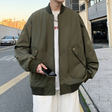 2024春季新款高品质包边棒球领夹克绿色JK041-P88控128，男装夹克，电商B237