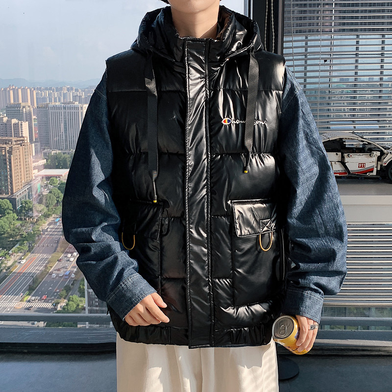 2022港风新款改标不侵权亮皮马甲银色MJ11-P78控98,男装背心/马甲,电商B237