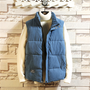 2022日系新款男士韩版宽松纯色马甲 蓝色 MJ02-P55控78,男装背心/马甲,电商B237