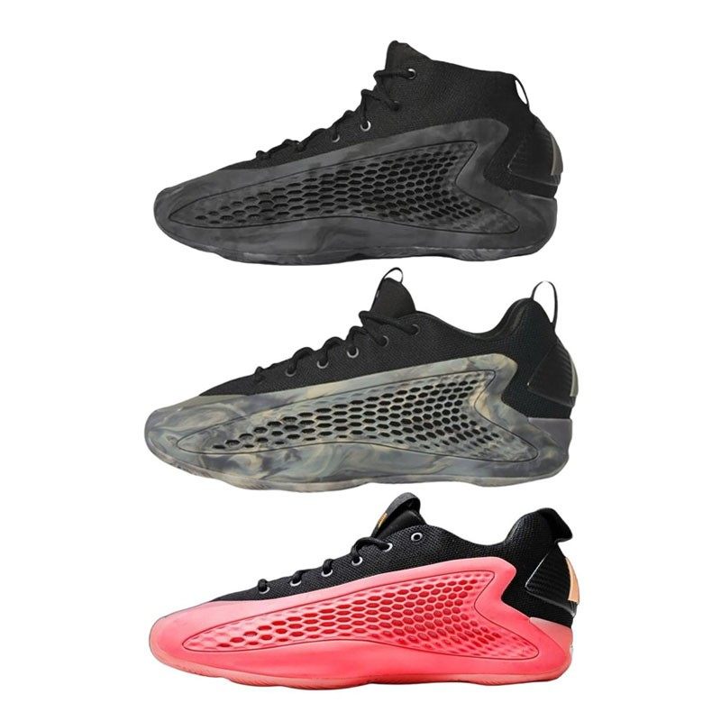Adidas A.E. 1 华子一代 减震耐磨 黑灰高低帮篮球鞋 JQ6140