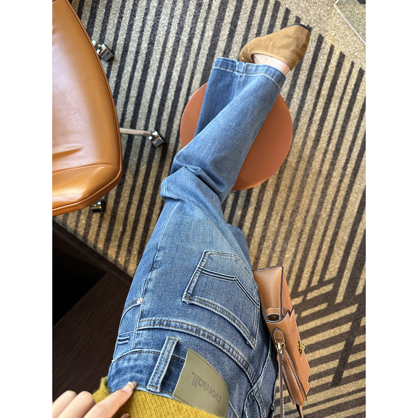 镇店神裤！~高腰九分烟管牛仔裤女早春新款小个子弹力显瘦直筒裤,女装/女士精品,牛仔裤,淘宝优惠券,粉丝福利购,淘宝优惠卷