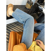 弹力九分直筒裤 秒变直直腿 春季 女2026新款 子 四面弹法棍牛仔裤