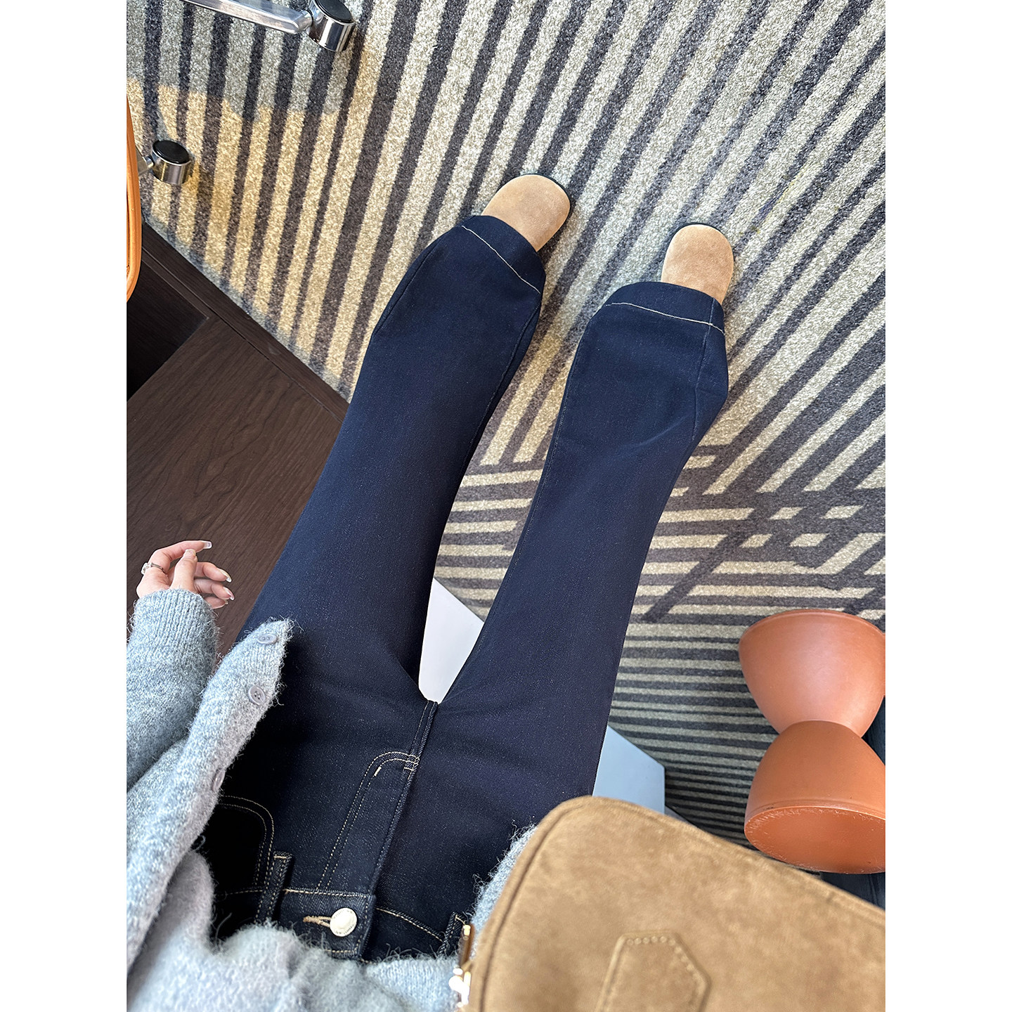 腿精密码！~加厚一体绒喇叭牛仔裤宽松高腰显瘦长裤子女冬季新款,女装/女士精品,牛仔裤,淘宝优惠券,粉丝福利购,淘宝优惠卷