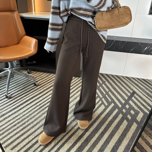 腿精本命！~lu系高腰喇叭卫裤女