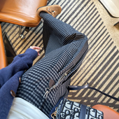 一眼沦陷 超美韩系格子休闲半身裙女秋冬气质高腰A字中长百褶裙