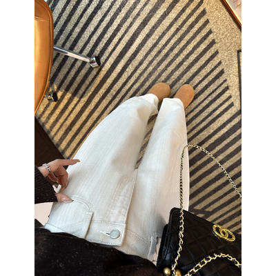 重磅压轴~！磨毛弯刀牛仔拖地裤