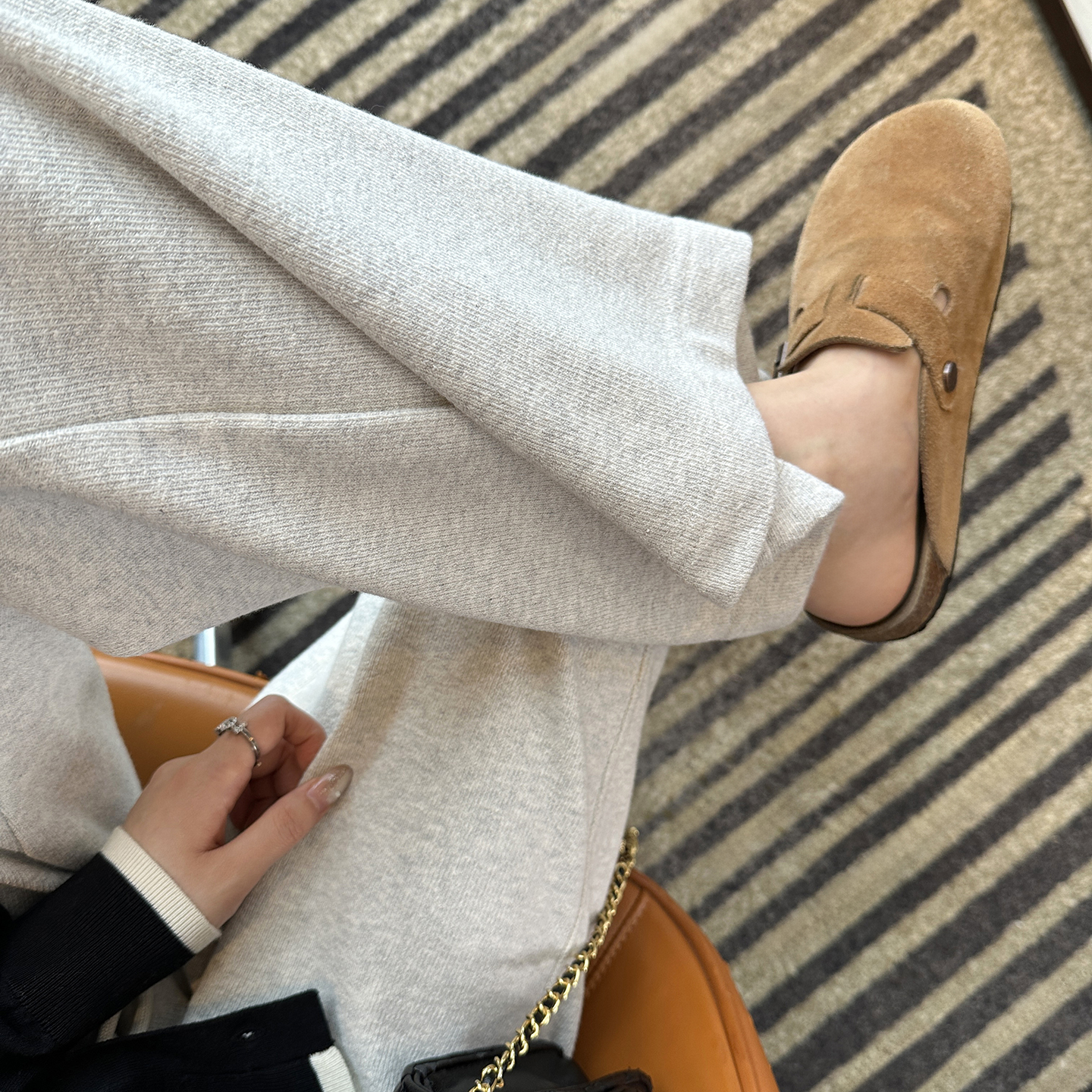 好穿到不行！~加厚阔腿休闲裤女