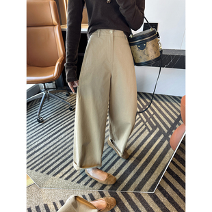 子女2026新小个子宽松阔腿休闲裤 巨显腿直 莱赛尔九分直筒奶奶裤