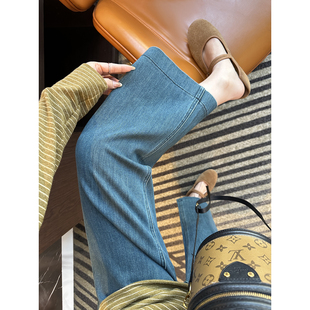 女2026新款 子九分直筒阔腿牛仔裤 小个子四面弹奶奶裤 本期zui爱