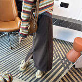 爆炸好看 高级感羊绒半身裙女秋冬新款 气质百搭高腰A字中长裙子