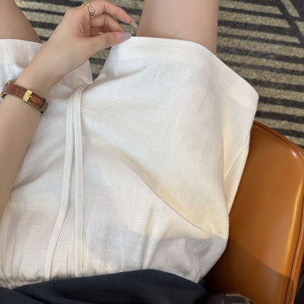 告别闷热感~！白色棉麻休闲短裤女夏季薄款透气高腰A字阔腿热裤新