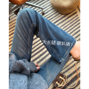 长裤 大长腿既视感 秋冬弹力修身 女2025新款 高腰复古喇叭牛仔裤