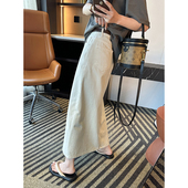 永不过时 高腰显瘦半身a字牛仔裙百搭女士前开叉中长裙春 经典