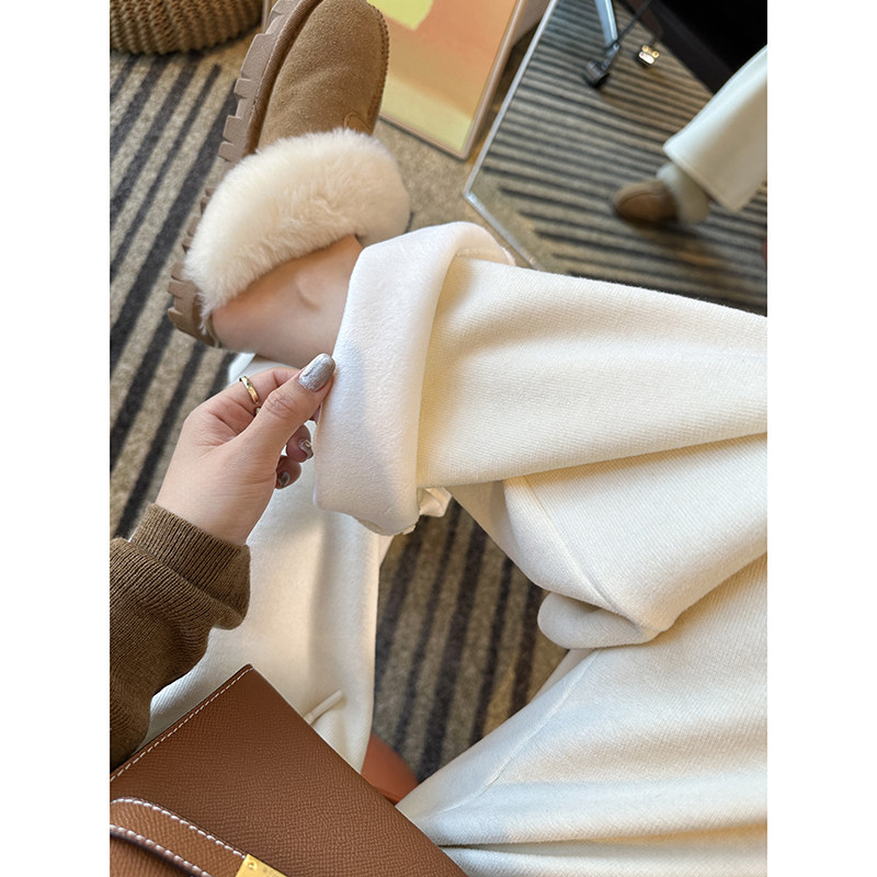 保暖攻略~柔软阔腿裤冬加绒