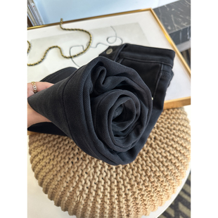 型 加厚绒九分烟管裤 四面弹直筒牛仔裤 新款 子女2025冬季 标杆裤