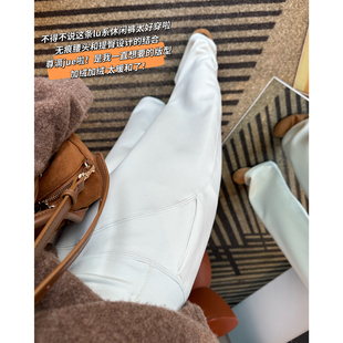 女秋冬新加厚保暖垂感长裤 无痕提臀阔腿休闲裤 加绒版 lu系神裤