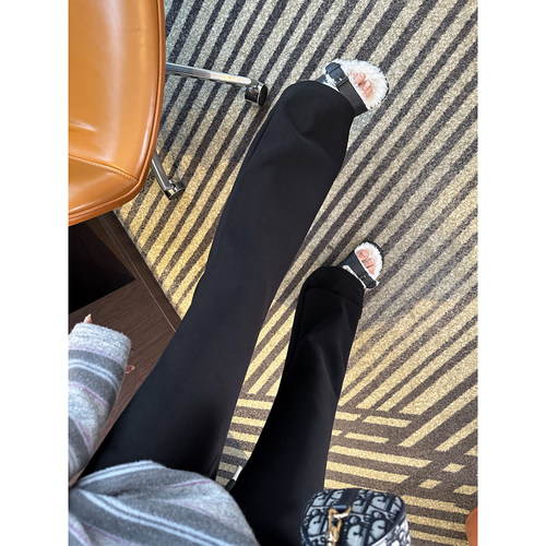 上身秒显瘦！~lu系高腰微喇叭裤