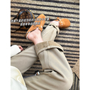 新款 女秋冬高腰宽松显瘦直筒美拉德阔腿裤 加绒牛仔裤 新晋神裤