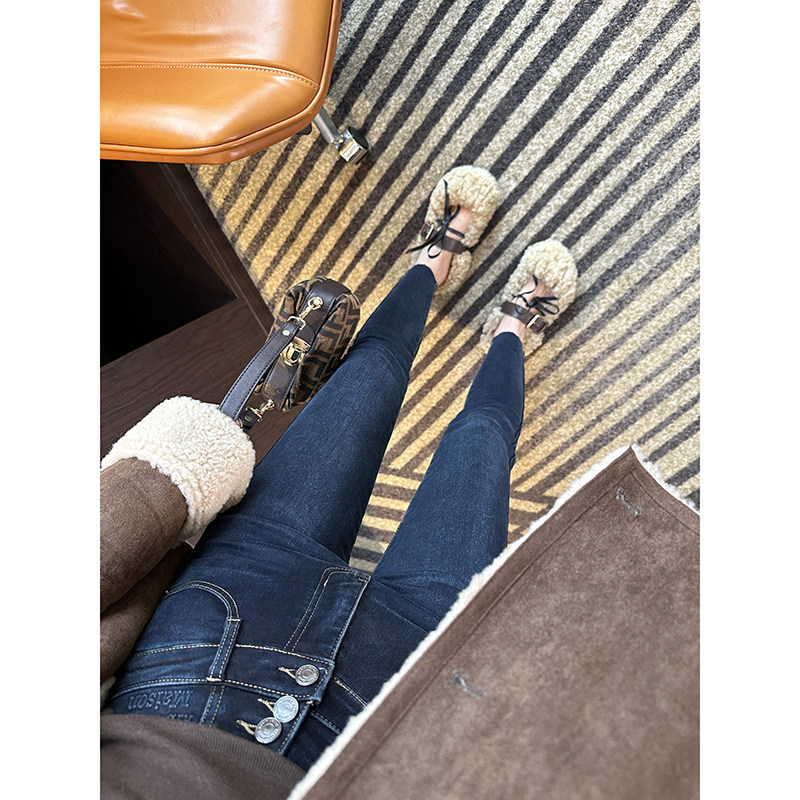 天生腿精~！加绒小脚牛仔裤女高腰弹力显瘦冬季加厚九分铅笔裤子,女装/女士精品,牛仔裤,淘宝优惠券,粉丝福利购,淘宝优惠卷