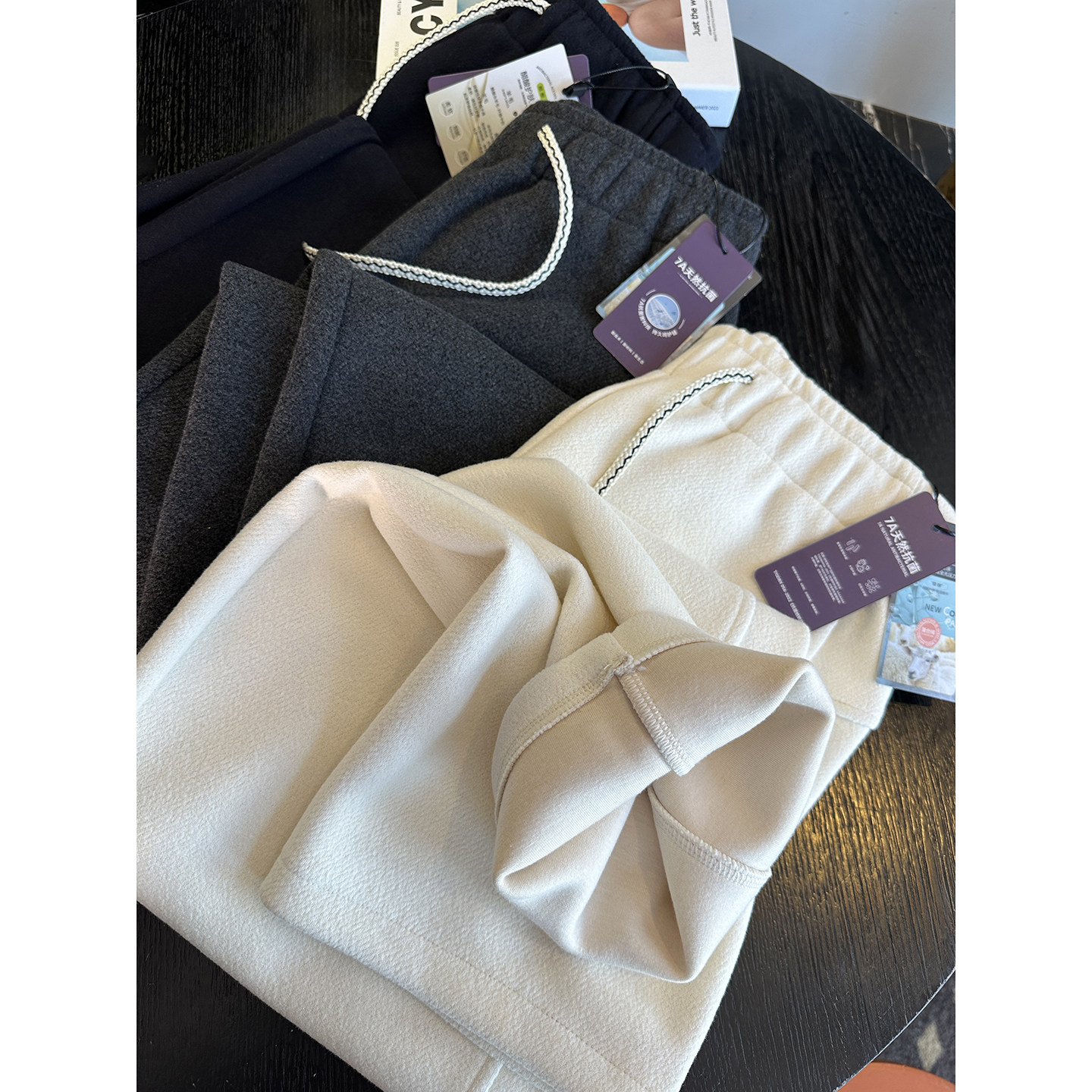 高阶舒适！~醋酸羊毛九分阔腿休闲裤女秋冬新加厚小个子宽松裤子,女装/女士精品,休闲裤,淘宝优惠券,粉丝福利购,淘宝优惠卷