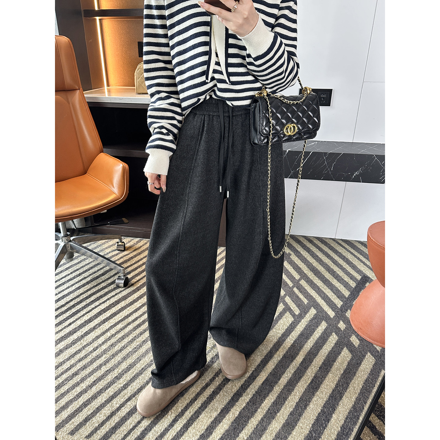 man分松弛神裤！~ 加厚弯刀休闲裤女秋冬新加绒宽松慵懒百搭长裤,女装/女士精品,休闲裤,淘宝优惠券,粉丝福利购,淘宝优惠卷